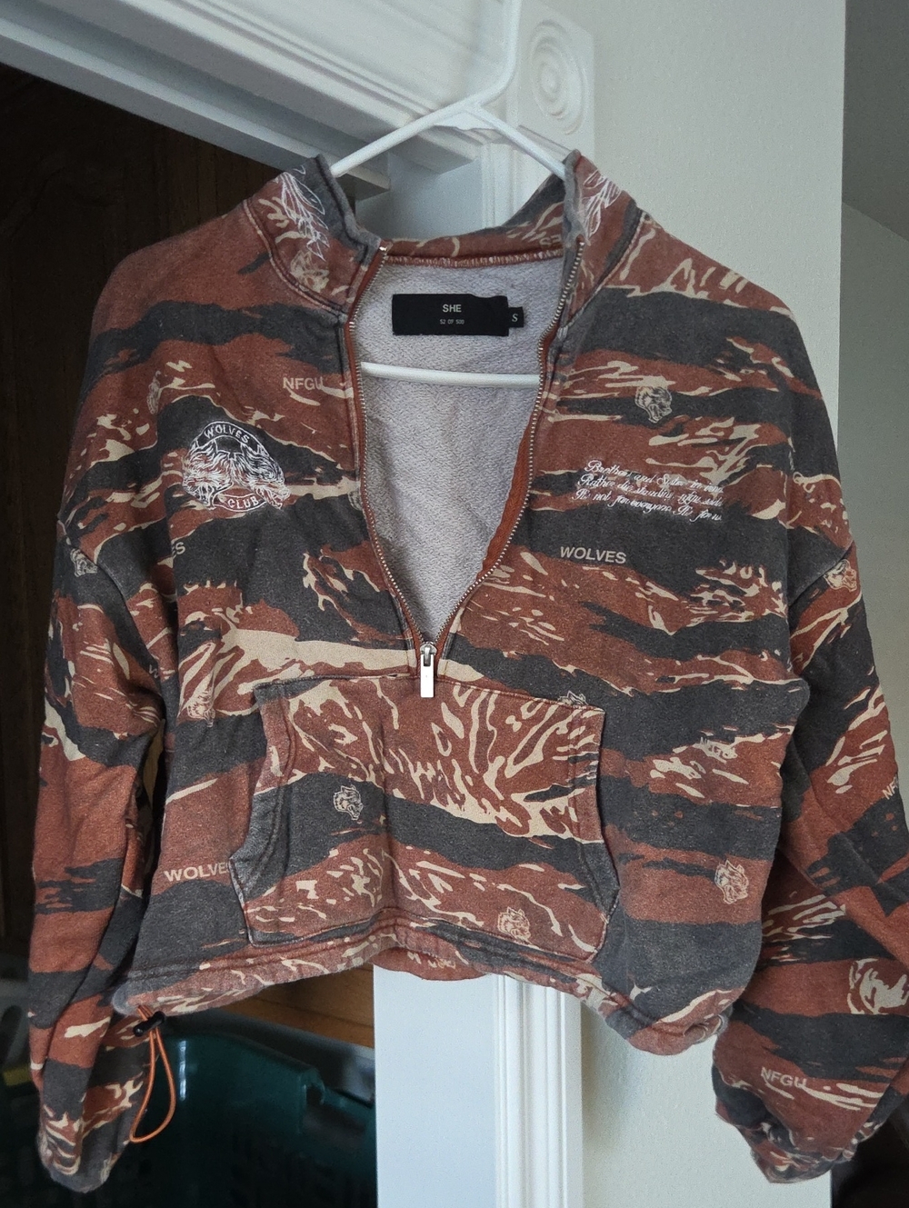 Darc Sport half zipped crop jacket